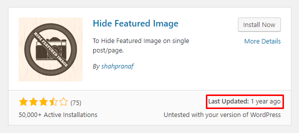 Hide Featured Image Plugins